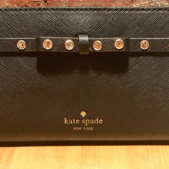 Kate Spade Black Wallet with Crystal Accents! - Picture 3 of 8